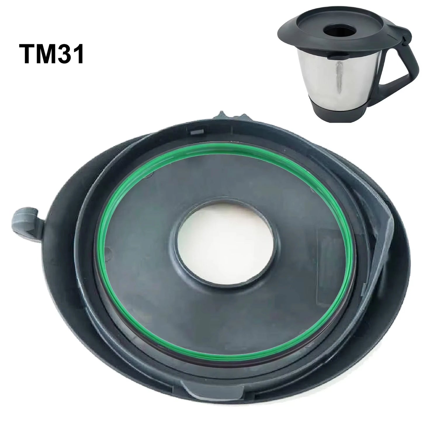 Tapa de vaso con Junta silicona Verde Thermomix TM31